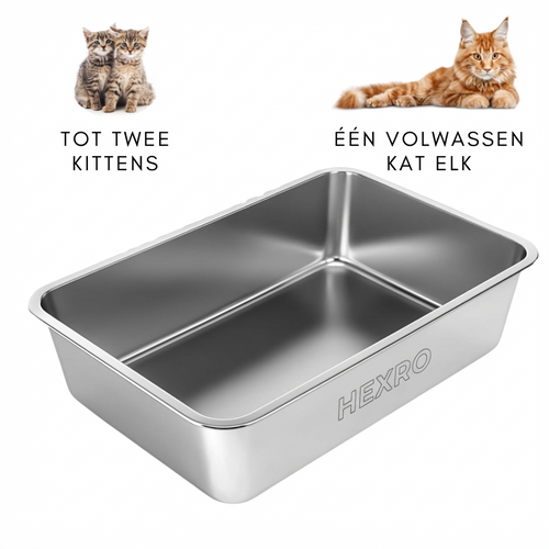Hexro Stainless Steel Litter Box
