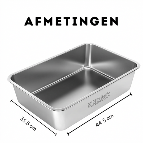 Hexro Stainless Steel Litter Box